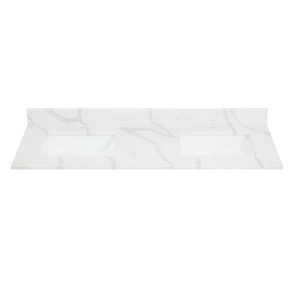 Altair Arbios 72'' Quartz Double Bathroom Vanity Top with Sink | Wayfair